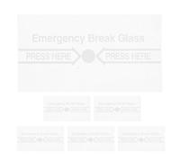 TOYANDONA 6 Piezas de Repuesto de Vidrio de Emergencia - Cubierta Resistente a Altas Temperaturas - Panel de Vidrio Universal para Puntos de Llamada para Sistemas de Alarma Contra Incendios en