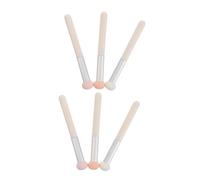 TOYANDONA 6 Piezas Esponja de Maquillaje con Cabezal en Forma de Hongo para Rostro y Corrector, Soporte para Polvo y Base Líquida, Caja Portátil y Mango de Madera