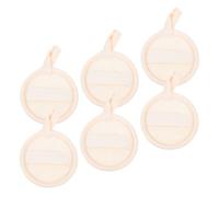 TOYANDONA 6 piezas Esponjas Exfoliantes de Lufa Natural con Banda Elástica Almohadillas Limpiadoras Faciales Multifunción para Eliminar Maquillaje y Exfoliar Rostro Cuello y Cuerpo para