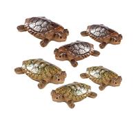 TOYANDONA 6 Piezas Figuras de Tortugas Flotantes de Decoración Realista para y Micro de Jardín para Estanques y Peceras Pequeñas
