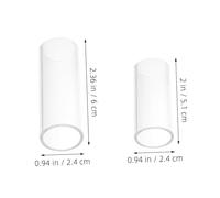 TOYANDONA 6 Piezas Glass Guitar Slide Transparent Finger Protectors For Acoustic Electric Guitars Lightweight Wear Resistant Tubes For Rock Folk Blues Performance