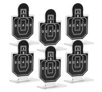 TOYANDONA 6 Piezas Objetivo de Metal Pequeño para Entrenamiento Infantil, Diana de Práctica Segura y Resistente de Metal Negro para Entrenamiento y Práctica Deportiva