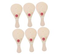 TOYANDONA 6 piezas Paletas de Madera para Pintar Infantiles de Juguetes DIY con Pelota de Cuerda para Coordinación Mano y Desarrollo Artístico Infantil para Niñas