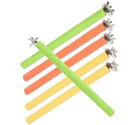 TOYANDONA 6 Piezas Palo de molienda Soporte de Percha Perchas para pájaros Percha de Arena Percha de pájaro de pie Percha para pájaros para moler Patas Perca DE para PEQUEÑO Arena de Cuarzo