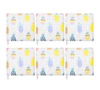 TOYANDONA 6 Piezas Pañuelo Cuadrado Estampado Higiene Paños De Muselina Para Eructar Lavar Bañera Para Bebé Esponja Toalla Lavado De Bebe De Muselina Algodón