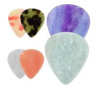 TOYANDONA 6 Piezas Resin Guitar Picks For Acoustic Bass Electric Guitars Smooth Texture Color Coded Plectrums For Comfortable Playing And Easy Identification