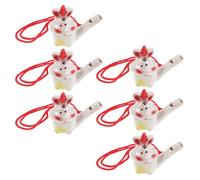 TOYANDONA 6 Piezas Silbatos del Zodiaco de Cerámica Collar de Silbato Juguete de Llamada de Pájaro Divertido para Uso Baño y Hogar de Pájaro de Cerámica