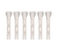 TOYANDONA 6 Piezas Soporte para Riel de Cortina de Hierro Blanco con Clips Dobles y Diseño Reforzado por Soldadura, Seguro Uso en Hoteles y Hogares