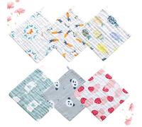 TOYANDONA 6 Piezas Toallas Faciales Algodón Lavables Toallas Cuadradas Para Infantil Para Recién Nacido