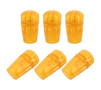 TOYANDONA 6 Puntas para Bastón de Trekking Antideslizantes, Goma Resistente Dorada, Base Ancha Duradera para Senderismo y Uso en Muletas, Accesorios para Soporte y Reemplazo, Kit 6 Piezas