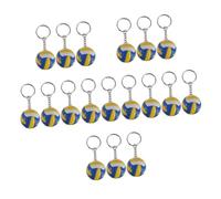 TOYANDONA 6 Series De Voleibol PU De Adorno Deportivo para Claves Y Bolsos para Fans del Voleibol Diseño Y Duradero Color Blanco Y Azul 3 Piezas X 6