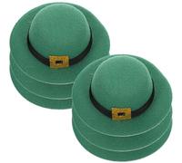 TOYANDONA 6 Tapas para Botellas de Vino Verdes Día de San Patricio, Mini Sombreros de 8x8x2.8 Cm Detalle de Hebilla Dorada, Accesorios Festivos para Decoración de Botellas en Fiestas