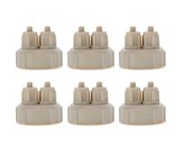 TOYANDONA 6 Tapones de Rosca Rápida para Botellas DIY de Dióxido de Carbono, Material Abs Fácil de Usar y Montar para Reactor de Co2 en Acuario