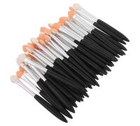 TOYANDONA 60 Aplicadores de Esponja para Pintura de 85 CM Mango Negro y Tubo Plateado Pinceles Mini para Manualidades Mezcla de Acuarela y Detalles en Scrapbooking Kit para Arte DIY