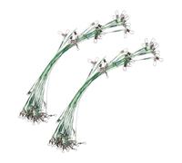 TOYANDONA 60 Piezas De Señuelos De Pesca Línea De Pesca Alambre De Acero Líderes Portátiles Bajos De Línea Eslabones Giratorios Pequeños Broches Color Verde