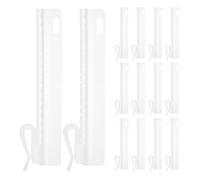 TOYANDONA 60 Piezas Unidades Ganchos para Cortinas Plisadas Ajustables de Plástico Clips de Sujeción para Baño y Ventana Color Blanco Sistema de Trinquete para Cortinas Plisadas