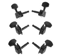 TOYANDONA 6piezas Afinador De Guitarra Acústica Semicerradas Negras Cromadas Para Guitarra Clásica Folk Automático