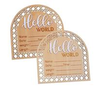 TOYANDONA 6piezas Cartel De Anuncio De Nacimiento De Madera Para Bebés Signo De Bienvenida y Nombre De Recién Nacido Decoración Para Nursery y Recuerdos De Crecimiento