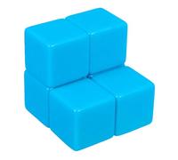 TOYANDONA 6piezas Cubos De Plástico Grabables Dados De Mesa y Enseñanza para Bricolaje y Actividades Escolares