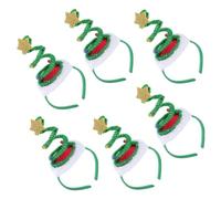 TOYANDONA 6piezas Diadema Navideña de Resorte Decoración Cabello Accesorio Navideño para Fiestas de Navidad