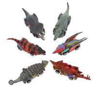 TOYANDONA 6piezas Juguete Dinosaurs Pull Back Cars De Vehículos Retroceder para Niño Niña Educativo y Divertido para Fiestas Infantiles y Aprendizaje sobre Dinosaurios