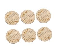 TOYANDONA 6piezas Tarjetas De Madera Para Recién Nacidos Señales De Nombre y Mensuales Accesorios Fotográficos Para Bebés Diseño Personalizado Para Niñas