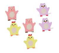 TOYANDONA 6piezas Toalla de Baño Forma Bola Guante Limpiar Cuerpo Cepillo Baño Útil Animal Pattern Colores Surtidos para Recién Nacido