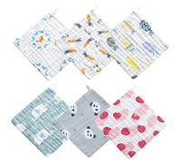 TOYANDONA 6piezas Toalla Facial Algodón Cuadrada Toallas Pequeñas Lavables Para Recién Nacidos Pañuelos Faciales Para Limpieza De Cara Bebe