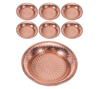 TOYANDONA 7 Cuencos Martillados de Aleación Metálica para Servir Curry y Arroz Vajilla India para Fiestas y Cenas Tradicionales Resistentes al Calor y Aptos para Lavavajillas Diseño