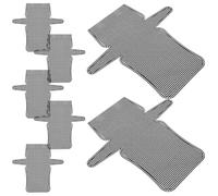 TOYANDONA 7 Piezas de Malla Plástica para Bordado y Ganchillo, Lienzo Ligero de Plástico Negro 35x33 Cm para Hacer Bolsos y Punto de Cruz Decorativo