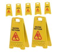 TOYANDONA 7 Piezas Miniature Wet Floor Caution Signs Dollhouse Safety Warning Toy Educational Fade Resistant For Fairy Garden Decor