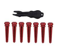 TOYANDONA 7piezas Clavos De Madera Para Puente De Guitarra Pasadores De Cuerda Acústica Extractor Negro Accesorios De Guitarra De Cocobolo Sin Concha