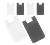 TOYANDONA 8 Fundas Adhesivas de Silicona para Tarjetas Diseño Autoadhesivo y Doble Capa, Organizador Resistente al Agua para Teléfono Móvil Adecuado para Uso Diario y Viajes