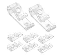 TOYANDONA 8 Piezas Accesorios para Estores Rolo Clips de Seguridad para Cortinas con Cadena Fijación para Persianas Enrollables Instalación con Tornillos Incluida Transparente