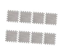 TOYANDONA 8 piezas Alfombrilla Puzzle Acolchada Interconectables Tapete de Espuma Gruesa Antideslizante para Bebés y Gimnasio Casa Suelo Multiusos Gris Madera