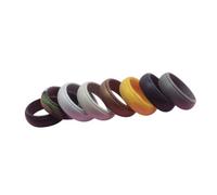 TOYANDONA 8 piezas Anillos de Silicona Flexibles Deportivos Colores Combinación Ergonómica para Actividades Anillos de Dedo para Bodas y Deportes