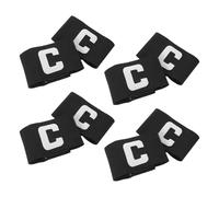 TOYANDONA 8 Piezas Brazalete de Líder de Fútbol Negro para Adultos y Jóvenes, Material de Poliéster y Algodón, Resistente la Abrasión y Estable en Movimiento para Partidos de Fútbol