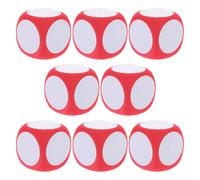 TOYANDONA 8 Piezas Cubos de Espuma Borrables de Dados Gigantes Rojos y Blancos para Enseñanza y Bloques Reutilizables para Actividades Creativas y Educativas