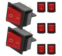 TOYANDONA 8 Piezas Interruptor Tipo Barco Kcd4 Rojo Luz LED Iluminada, Plástico Resistente, Fácil Instalación para Aplicaciones Marinas y Maquinaria, Control de Potencia Fiable