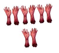 TOYANDONA 8 Piezas Mano Sangrienta Cortada Brazo Amputado De Halloween Maldita Mano Rota Juguete De Mano Cortada Accesorio De Terror Sangriento Manos Humanas Falsas Cadáver Cuerpo Reliquias