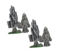 TOYANDONA 8 Piezas Miniatura Rocalla Decorativa de Resina para Bonsái y Micro Paisaje de Escritorio Estatuillas Montañosas Zen para Terrarios y Jardines Miniatura
