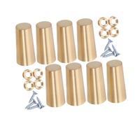 TOYANDONA 8 Piezas Patas de Latón para Bandejas y Muebles de Pies Cónicos de Elevadores para Tablas de Cortar Cajas de Madera y Decoración Moderna Minimalista