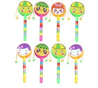 TOYANDONA 8piezas Juguete De Percusión Para Bebés De Tambor De Mano Juguete Educativo Temprano y Diseños Aleatorios Fácil De Llevar Para Interiores y Exteriores