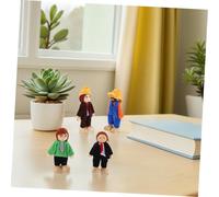 TOYANDONA 9 Piezas De Casa De Muñecas De Madera para Jugar Casa De Muñecas Personas Juguetes para Historias para De Doctor Enfermera Juguetes De Aprendizaje