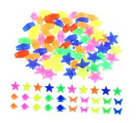 TOYANDONA 98 Piezas Decoraciones para Radios de Bicicleta para Perlas Plásticas Coloridas Accesorios Divertidos Estrellas Peces Perlas Largas para la y Diversión Bicicletas