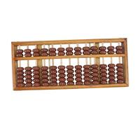 TOYANDONA Ábaco De Madera Maciza 7 Cuentas para Niños, Tamaño Compacto, Herramienta Aritmética Educativa, Aprendizaje Matemático Escolar, Juego Didáctico para Preescolares,