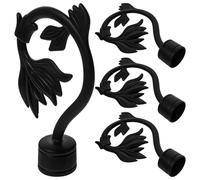TOYANDONA Accesorios Decorativos para Cortinas 4 Piezas Extremo Romano Estilo Imitación Hierro para Barra de 28 Mm, Color Negro, Decoración Práctica para Sala y Dormitorio Estilo Aleatorio