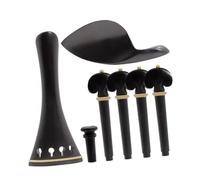 TOYANDONA Accesorios Violín Kit Completo Ébano Cordal Barbilla Clavija Pasador Decorativo