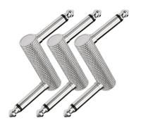 TOYANDONA Acoplador de Audio 3 Piezas, Conector de 6,35 Mm, Resistente Cobre para Pedal de Efectos Guitarra Doble Cabezal Adecuado para Dispositivos 6,35 Mm