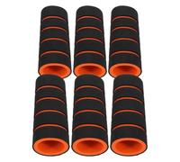 TOYANDONA Adaptador de Barra para Dominadas Funda de Esponja Antideslizante 100 Mm Negro y Naranja, 6 Piezas, Accesorios de Fitness para Barras de Gimnasia en Puerta, Protector Cómodo